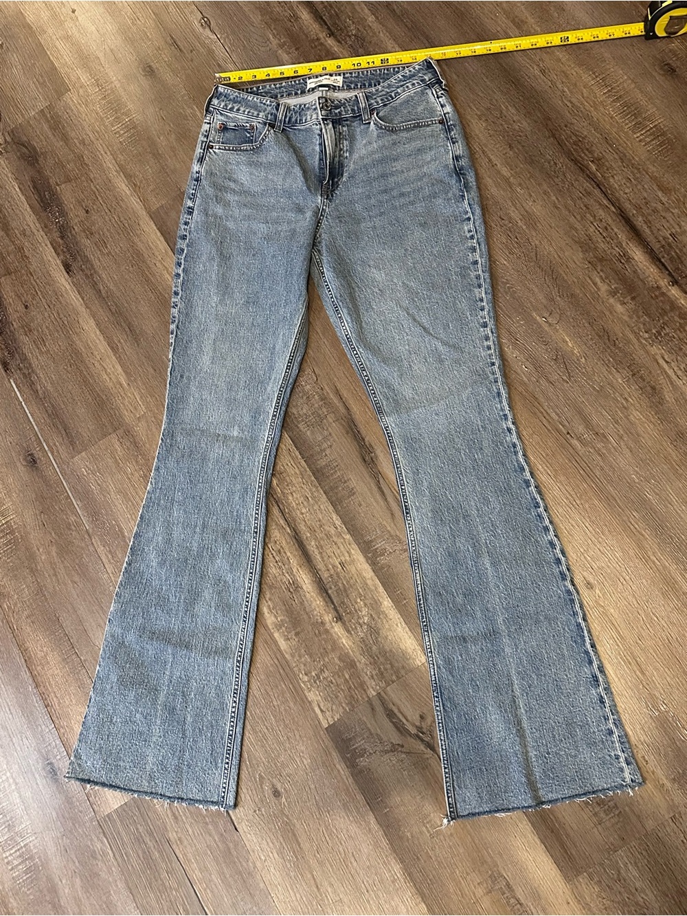 Abercrombie and Fitch High-Rise Light Blue Flared Women’s Jeans